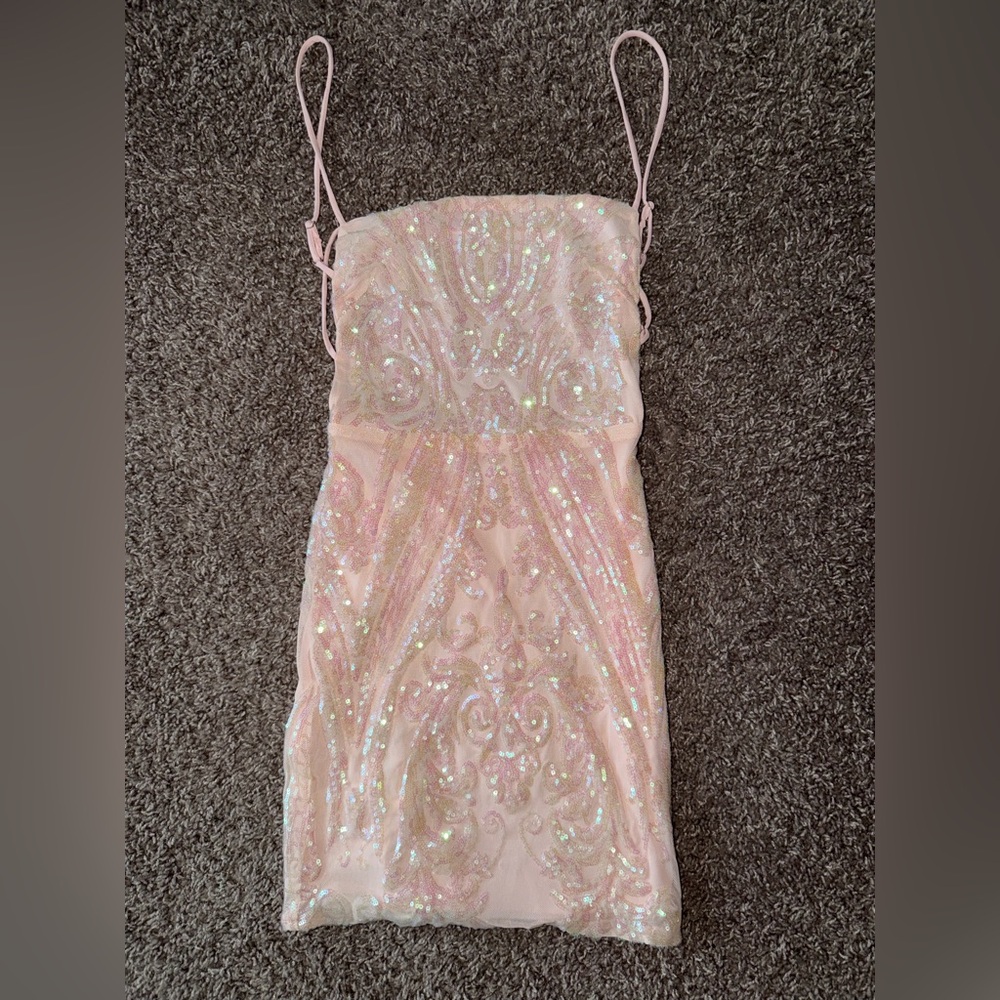 Lucy in the Sky Blush Sequin Dress